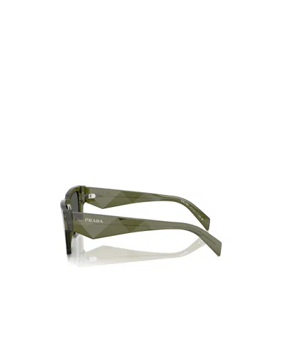 Prada Full Frame Sunglasses In Green