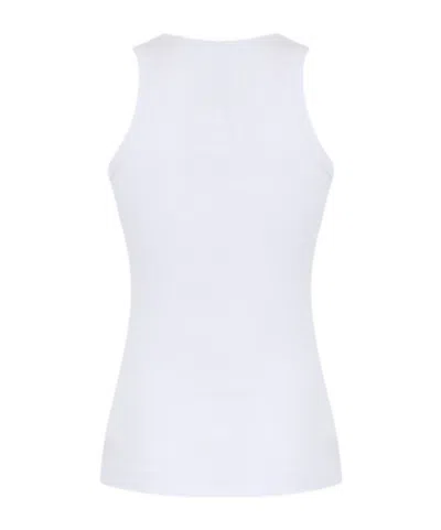Fiorucci Angel Patch Ribbed Tank Top In White