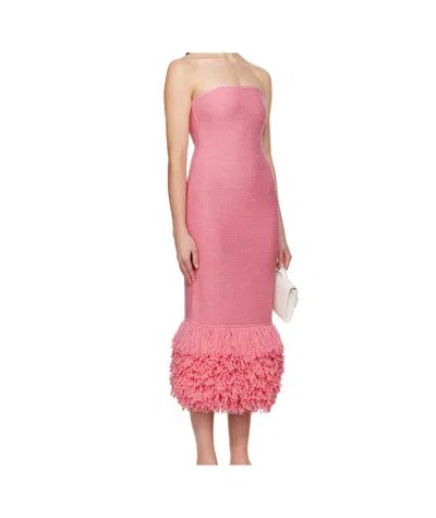 Gabriela Hearst Pink Corus Midi Dress In Pink