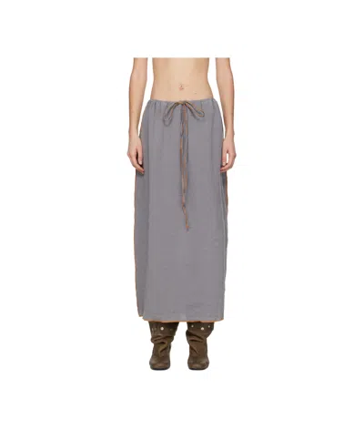 Baserange Max Maxi Skirt In Gray