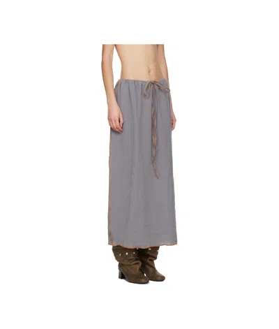 Baserange Max Maxi Skirt In Gray