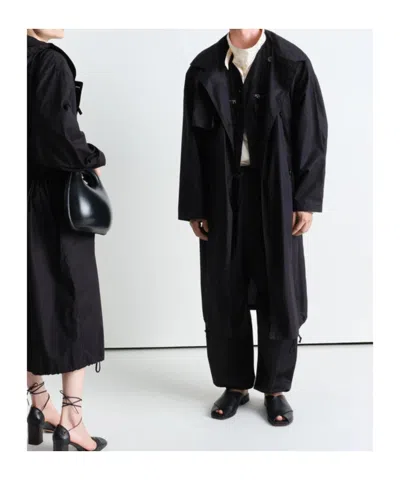 Lemaire Wool Coat In Bk Black
