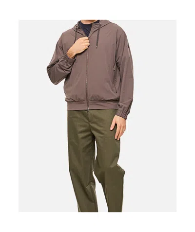 Herno Men Hooded Sweatshirt With Zip In Gray