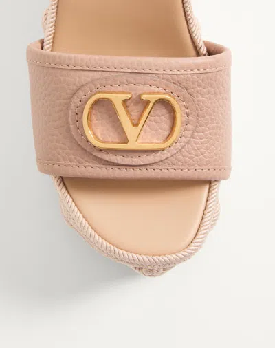 Valentino Garavani Wedge Espadrillas Vlogo Signature T. 45 In Pink