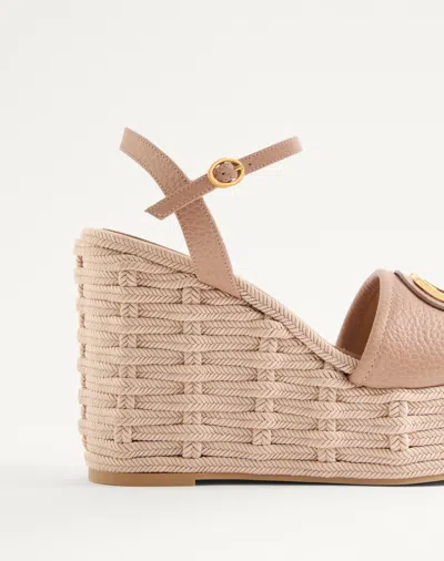 Valentino Garavani Wedge Espadrillas Vlogo Signature T. 45 In Pink