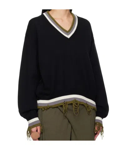 Ottolinger Black Oversized Sweater In Black