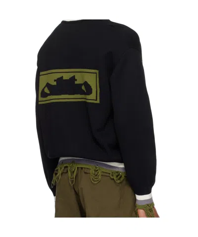 Ottolinger Black Oversized Sweater In Black