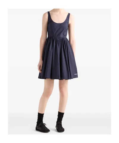 Prada Mini Dress In Blue