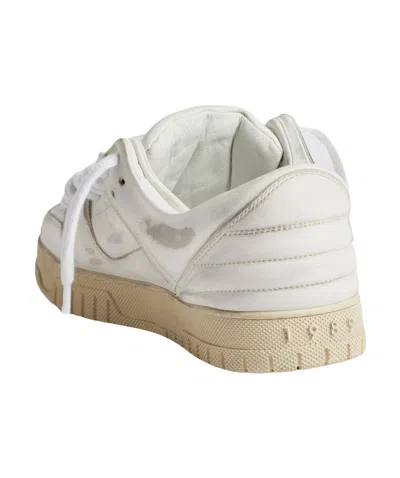 1989 Studio Lived-in Leather Skate Dirty Mid-top Sneakers In White