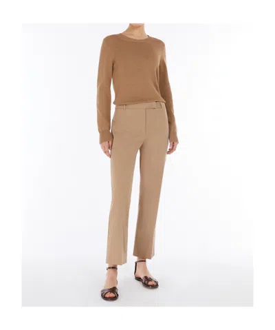 Max Mara Felice Trousers Belt Loops In Colonial