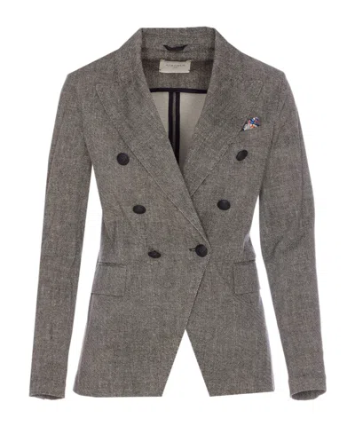 Circolo 1901 Double Breasted Buttons Closure Jacket In Gray