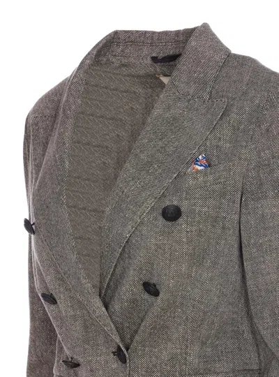 Circolo 1901 Double Breasted Buttons Closure Jacket In Gray
