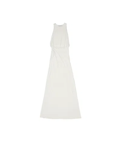 Gucci White Crepe Long Dress