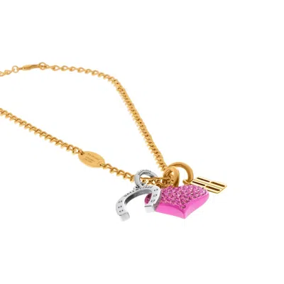 Balenciaga Carousel Horseshoe Collector Necklace  In Multicolored In Multi-color