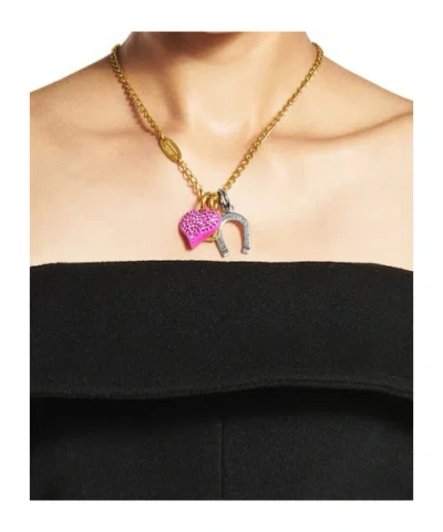 Balenciaga Carousel Horseshoe Collector Necklace  In Multicolored In Multi-color
