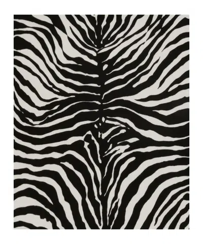 Dolce & Gabbana Wool And Silk Blanket In Black