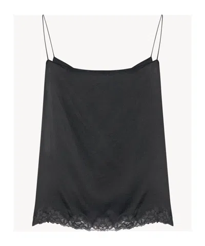 The Row Kilari Black Lingerie Top In Black