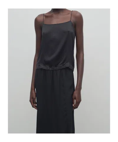 The Row Kilari Black Lingerie Top In Black