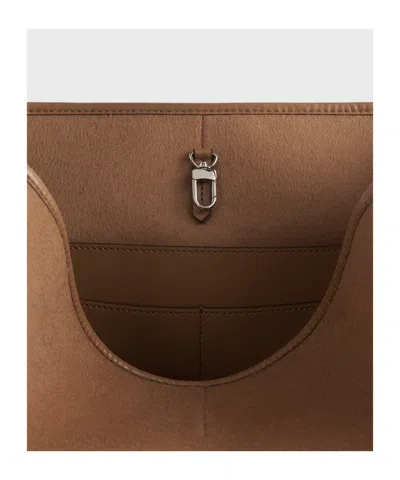 Totême Double Wool Belted Tote In Camel