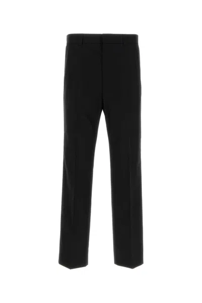 Gucci Drawstring Wool Blend Pants In Black