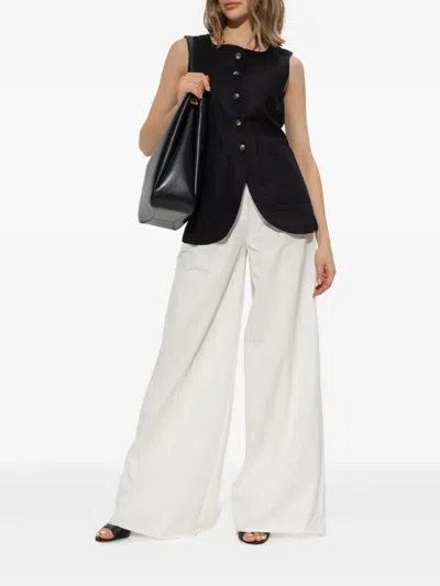 Posse Emma Linen Vest In Black