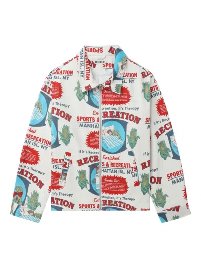 Bode Rec. Enrichment Printed Cotton-twill Jacket In White