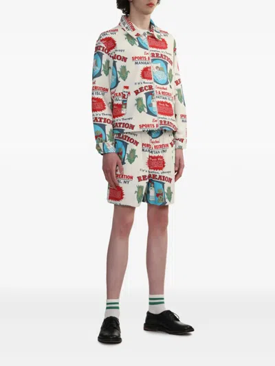 Bode Rec. Enrichment Printed Cotton-twill Jacket In White