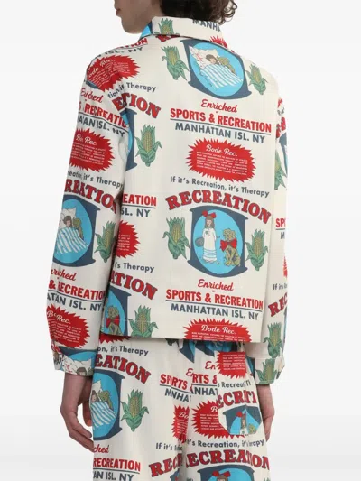 Bode Rec. Enrichment Printed Cotton-twill Jacket In White
