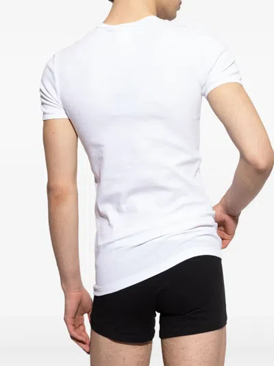 Versace Embroidered Logo Under Shirt In White