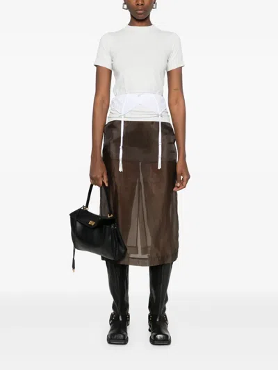 Balenciaga Chalk Stretch Cotton T-shirt In Grey