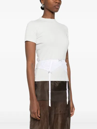 Balenciaga Chalk Stretch Cotton T-shirt In Grey