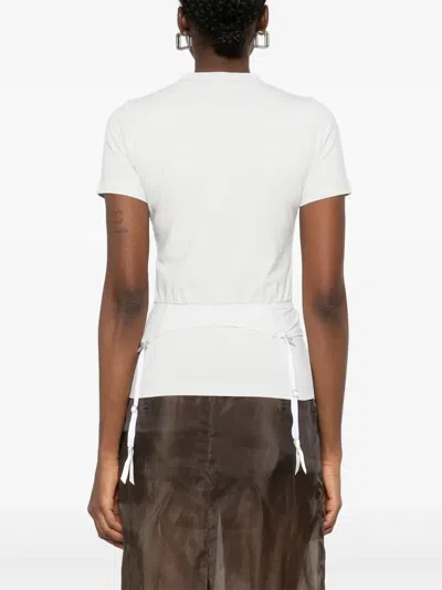 Balenciaga Chalk Stretch Cotton T-shirt In Grey