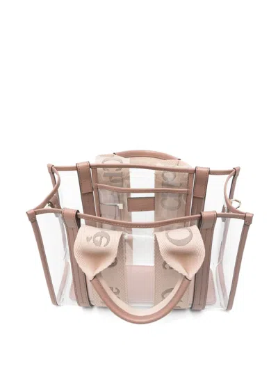 Chloé Pvc Small Woody Handbag In Pink