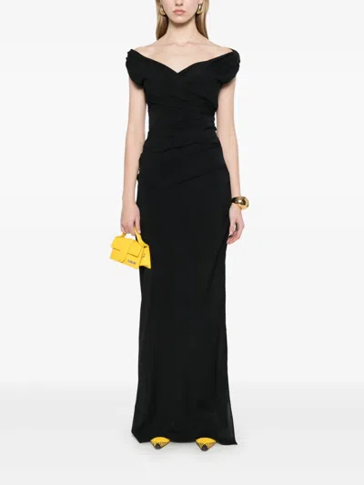 Jacquemus La Robe Rita Longue Gown In Black