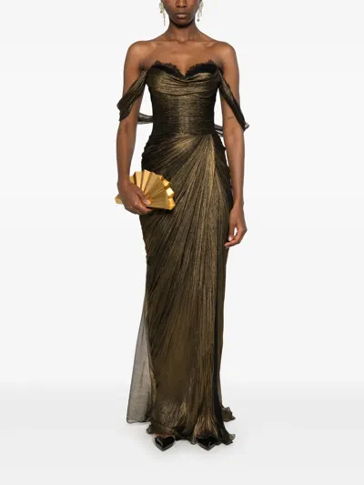 Iris Serban Natasha Maxi Dress In Brown