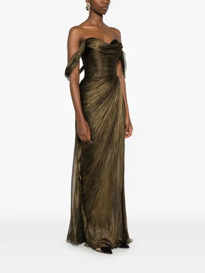 Iris Serban Natasha Maxi Dress In Brown