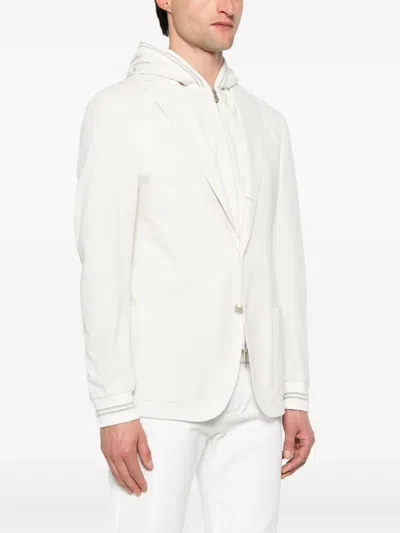 Eleventy Layered-effect Blazer In Neutrals