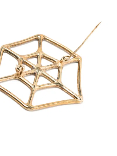 Ernest W Baker Spider Web Brooch In Gold