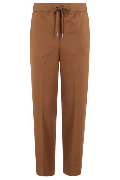 Circolo 1901 Drawstring Casual Pants In Cocoa