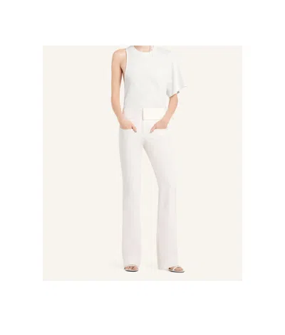 Courrèges Courregès Oneshoulder Tshirt In Scuba In White