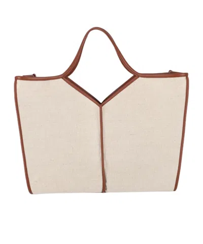 Hereu Classic Open Top Tote In Naturalchestnut