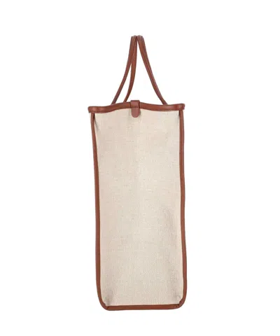 Hereu Classic Open Top Tote In Naturalchestnut