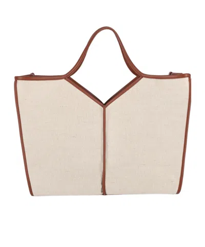 Hereu Classic Open Top Tote In Naturalchestnut