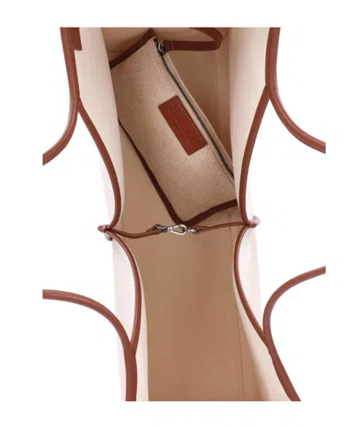 Hereu Classic Open Top Tote In Naturalchestnut