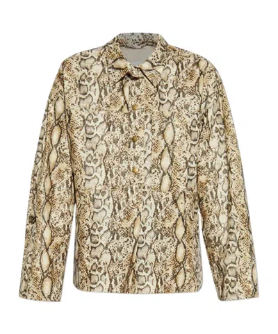 Isabel Marant Multicolor Relaxed Animal Print Shirt In Brown