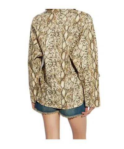 Isabel Marant Multicolor Relaxed Animal Print Shirt In Brown