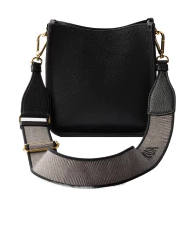 Prada Mini Leather Shoulder Bag In Black