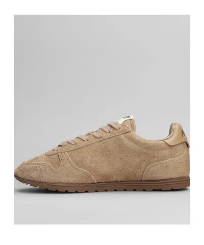 Autry Windspin Low Suede Panel Sneakers In Nude