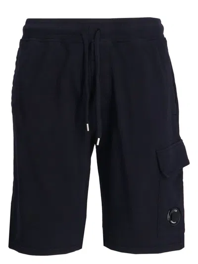 C.p. Company C.p.company Light Fleece Lens Shorts In Ttleclipse