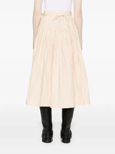 Marques' Almeida Wrinkled Midi Skirt In Neutrals